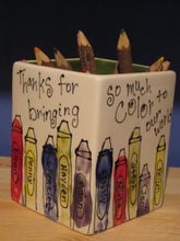 Load image into Gallery viewer, Square pencil holder/planter  4-1/4" tall