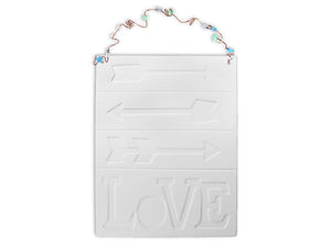 LOVE Hanging Plaque 8-3/4" wide