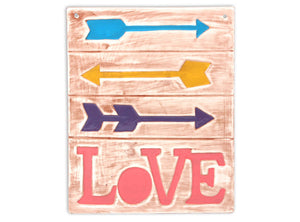 LOVE Hanging Plaque 8-3/4" wide