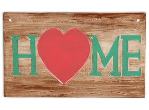 Home Heart Tile Plaque