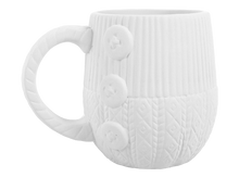 Load image into Gallery viewer, Knit Mug with Buttons - 4&quot; tall
