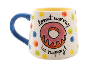 Donut Worry Line Art Mug