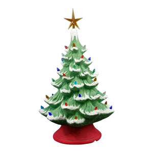 14" Light Up Christmas Tree with Light Kit and Colored Bulbs