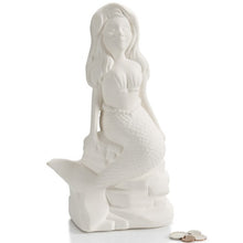 Load image into Gallery viewer, Mermaid Biggy Bank - 11-3/4&quot; tall
