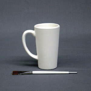 Tall Latte Mug, 6" H x 3.5" W