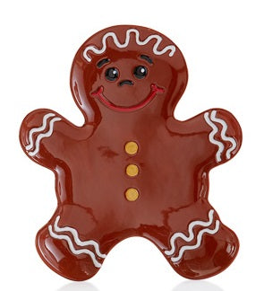 Gingerbread Man Plate 10-3/4