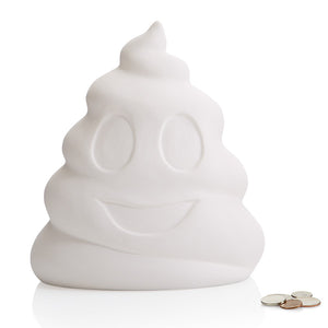 Poop Emoji Biggy Bank 9-1/2" Tall