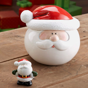 Santa Face Cookie Jar (8" x 8")