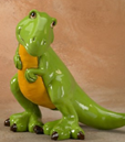 Load image into Gallery viewer, T-Rex Biggy Bank - 9-1/2&quot; tall x 10-1/2&quot; wide
