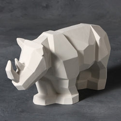 Faceted Rhino 12-1/2" long