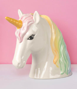 Unicorn Head Bank 8-1/2" tall