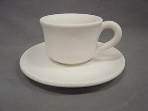 Flared Cup and Saucer 2-1/2" tall