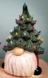 Christmas Tree Light-up Gnome -  13-1/2 tall X 8-1/4 wide