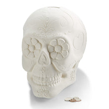 Load image into Gallery viewer, Sugar Skull Biggy Bank - 8&quot; tall
