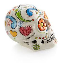 Load image into Gallery viewer, Sugar Skull Biggy Bank - 8&quot; tall
