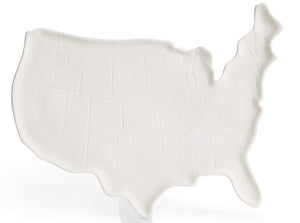 USA Map Platter 16-1/4 x 12"