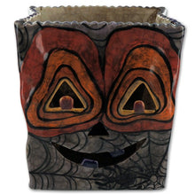 Load image into Gallery viewer, Jack-o-lantern Bag Votive 6&quot; tall
