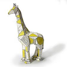 Faceted Giraffe 14-1/2" tall