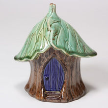Load image into Gallery viewer, Tree Stump Fairy House 6&quot; tall
