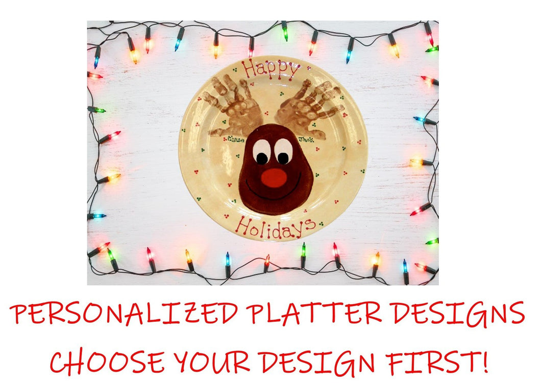 Personalized Holiday Platters Design Selection - 8 Options