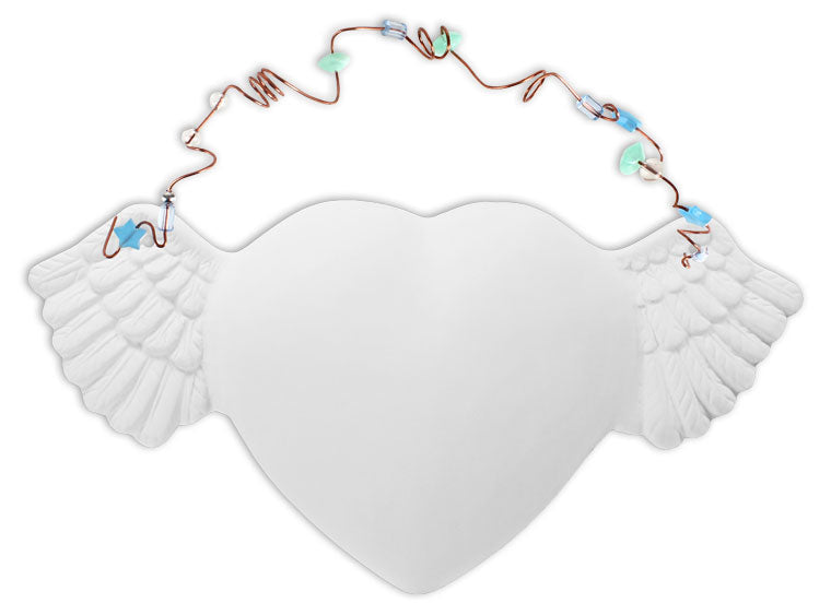 Winged Heart Hanging Plaque - 11